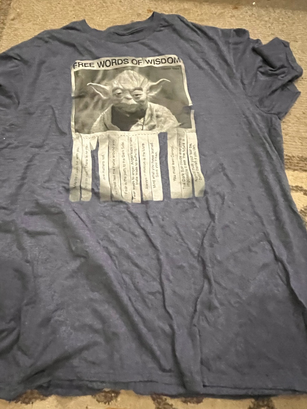 Star Wars Yoda 'Free Words of Wisdom' Graphic Tee - Blue